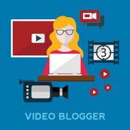 Online video blog design concept