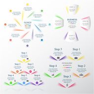 Collection of infographic templates for business N20