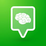 Square tooltip with a brain