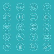 Line Icons For Business Office Set