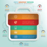 Business bag info graphic design vector
