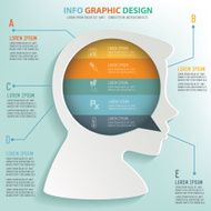 Brain idea info graphic design vector