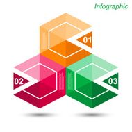 Infographic design template with paper tags N32