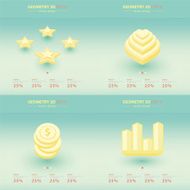 Geometry Abstract 3D Infographic And Icons Design