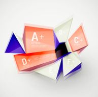 Geometric shapes with sample text Abstract template N61
