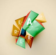Geometric shapes with sample text Abstract template N62