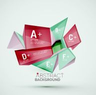 Geometric shapes with sample text Abstract template N63