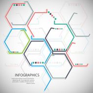 infographics with polygons vector