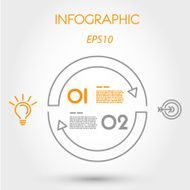 linear infographics circle arcs