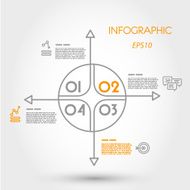 linear infographic ring with arrows