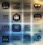 Retro bakery labels and typography N2