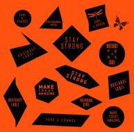 Abstract labels with Quote infographic N3
