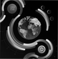 Transparent flat web site business Infographics N24