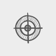 Crosshair target sketch icon
