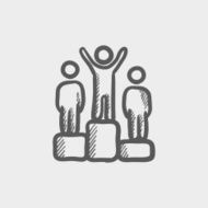 Winners sketch icon