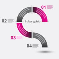 Infographic design template with paper tags N42
