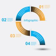 Infographic design template with paper tags N44