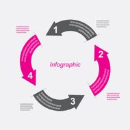 Infographic design template with paper tags N47