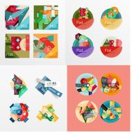 Modern geometric design temlates universal diagram banner number options workflow