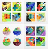 Modern geometric design temlates universal diagram banner number options workflow N2