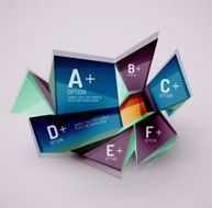 Geometric shapes with sample text Abstract template N65