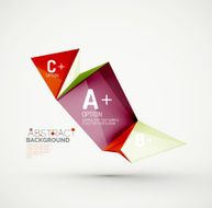 Geometric shapes with sample text Abstract template N66