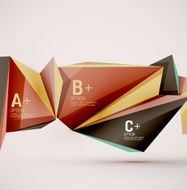 Geometric shapes in the air Vector abstract background N102