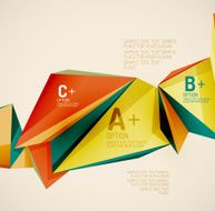Geometric shapes in the air Vector abstract background N103