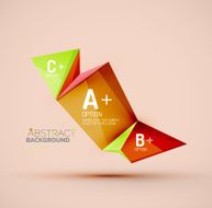 Geometric shapes with sample text Abstract template N70