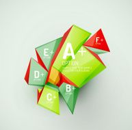 Geometric shapes with sample text Abstract template N71