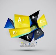 Geometric shapes with sample text Abstract template N73