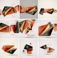 Geometric shapes in the air Vector abstract background N114