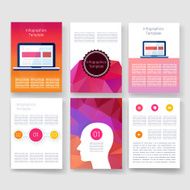 Templates Design Set of Web Mail Brochures Mobile Technology Infographic N30