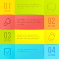 Vector infographic template with copyspace Abstract paper squares background