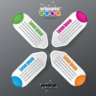 3D Infographic Paper Style Vector