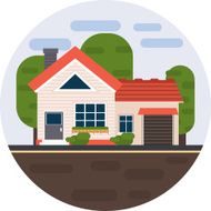 Modern flat vector building