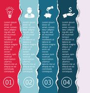 Vector torn pages for infographic