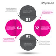 Infographic design template with paper tags N52