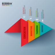 Abstract 3D digital business Infographic N19