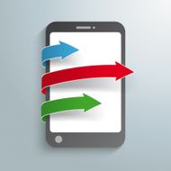 Smartphone 3 Colored Arrows PiAd