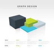 Rectangle and cube infographic template