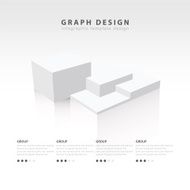 White Rectangle and cube infographic template