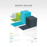 Infographics vector design template 3D Charts diagram graph
