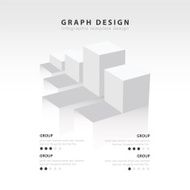 White color Infographics vector design template 3D Charts diagr