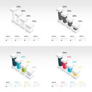 3d infographic the presentation of data template set