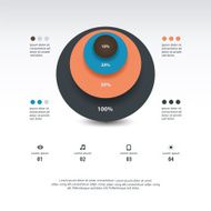 modern realistic pie chart infographic elements template