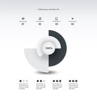 Monochrome color Pie chart circle graph infographics element V N2
