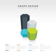 3d hexagon chart style infographic design template