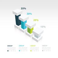 4 color 3d infographic the presentation of data template