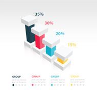 3d infographic the presentation of data template